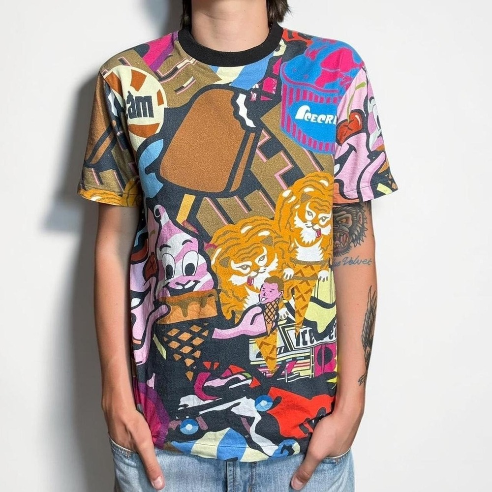 Vintage Ice Cream Billionaire Boys club all over print t-shirt Pharrell Williams